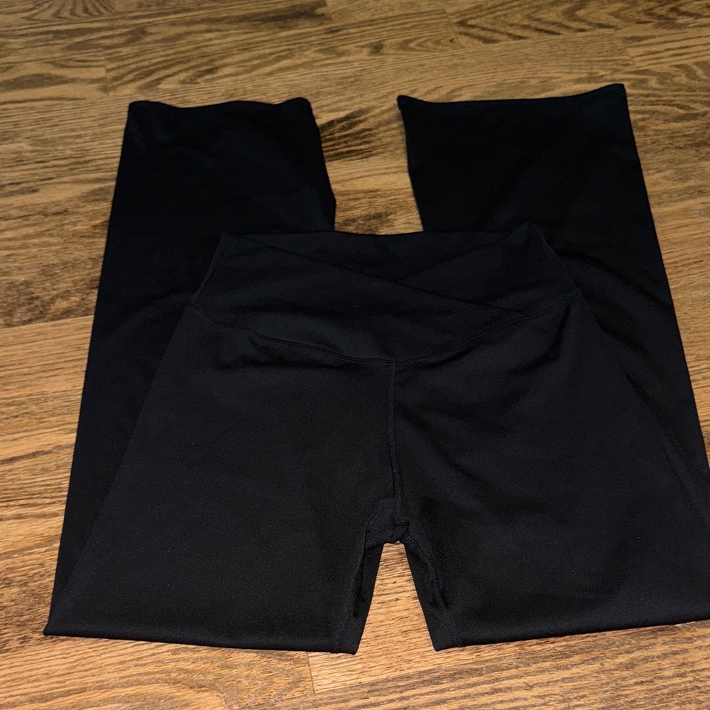 ✅ Bootleg Yoga Pants V Crossover High Waisted Flare Workout Pants Leggings